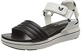 sandalia 36/37  Marco Tozzi 2-2-28556-24, Sandalia con Pulsera Mujer, Negro (Black/White 010), 37 EU
