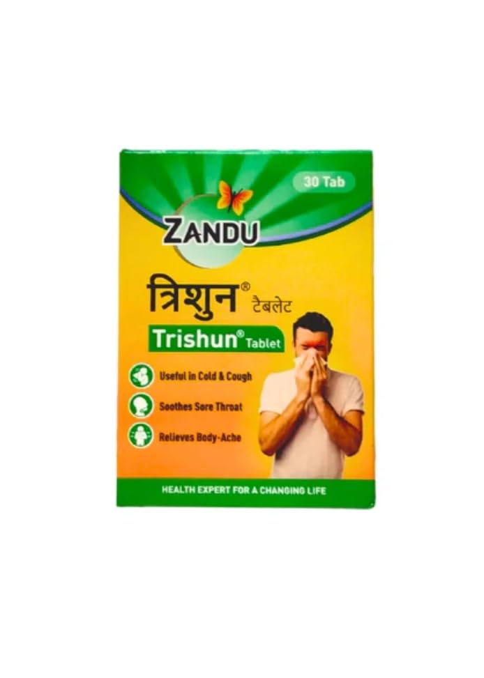 Trishun Tablet, Useful in Cold & Cough, Soothes Sore Throat, Relieves Body-Ache, 30 Tablets, PACK OF 2-picture-14