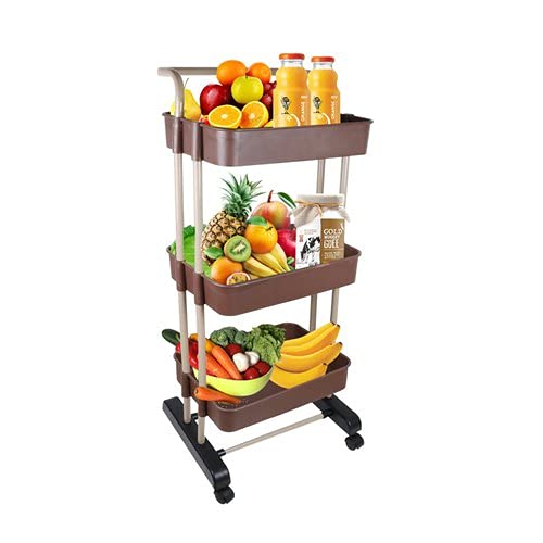ORRIL Rolling Cart Kitchen Trolley Saving Home Storage Organizer Racks and with Wheel-Made in India
