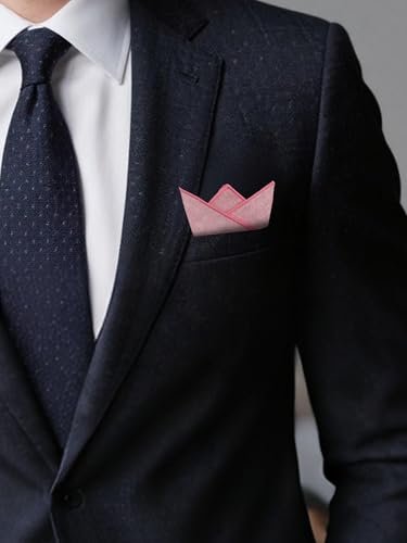 Image of Mantieqingway Cotton Handkerchiefs for Men Solid Color Pocket Square for Suit Formal Wedding Church