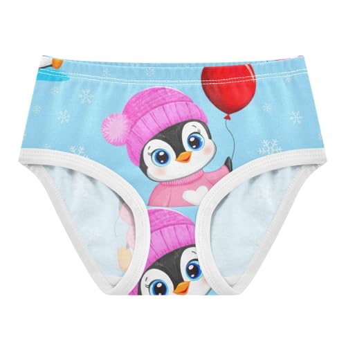 Toddler Underwear Floral 2t Cotton Little Girl Panties Designer Underpants Briefs Cute Penguin Light Blue