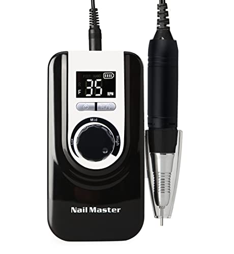 Nail Drills for Acrylic Nails Professional, Lumcrissy Rechargeable Electric Nail File 35000 rpm,Portable Nail Efile