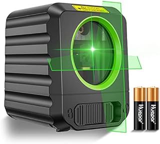 Laser Level, Huepar Self-Leveling Laser Level with Green Beam Cross Line Laser-Vertical and Horizontal Line, 100ft Alignment Laser Tool for Picture Hanging and DIY Application, Battery Included-B011G