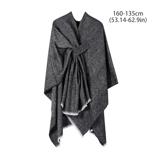 Women's Shawl Wraps Open Front Poncho Cape Travel Sweater Soft Warm Casual Cardigan Shawl for Fall Winter2