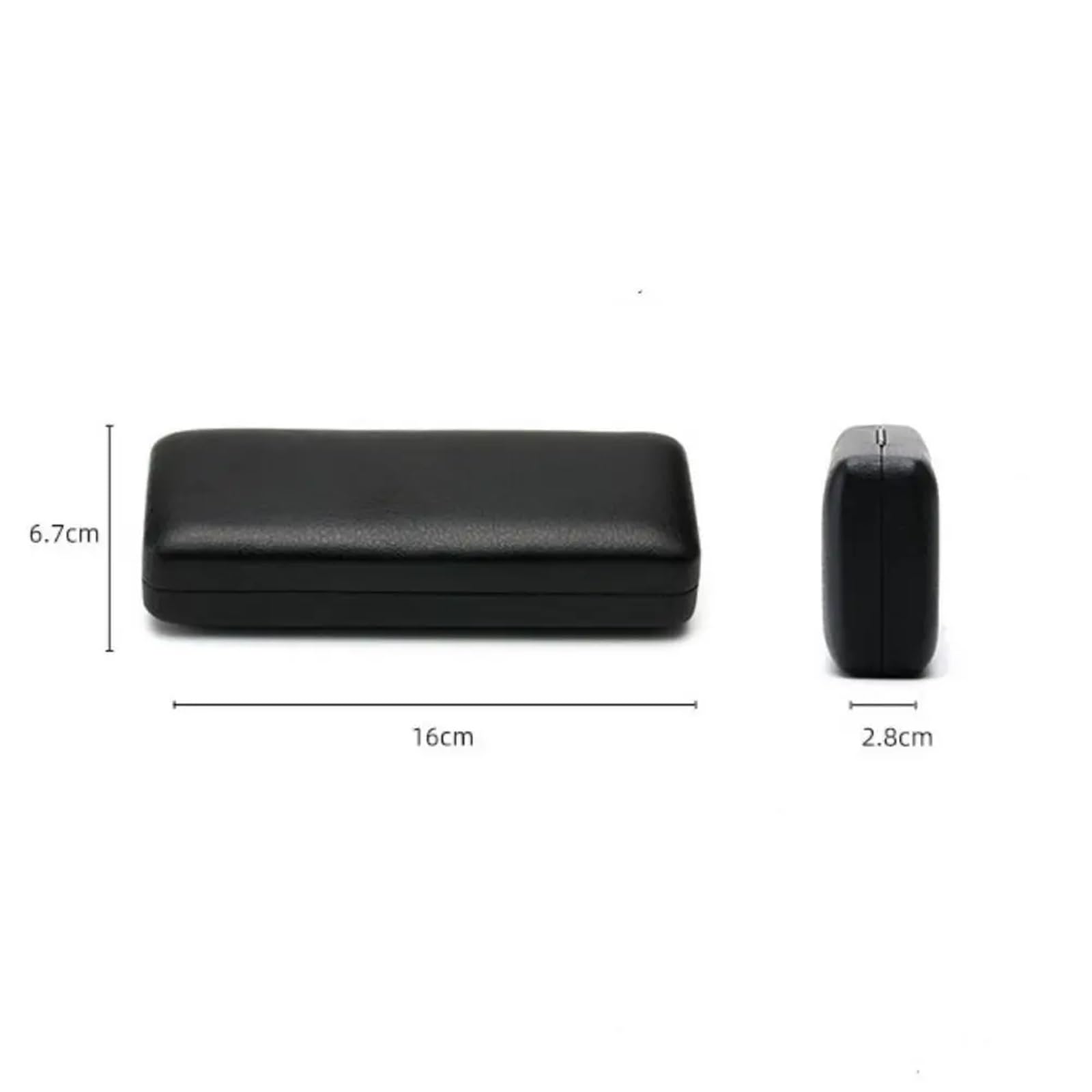 Funda De Gafas Caja de Almacenamiento de Gafas for Hombre y Mujer, Estuche de Gafas de Sol portátil Cuadrado de Metal, Cuero Simple, 2 uds.