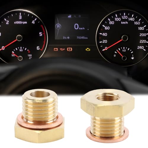 ACOLY Messing-Adapter für Druck- und Temperaturanzeige, 1/8 Zoll NPT-Buchse auf M14x1,5-Stecker, universelle Autoteile, Öltemperatursensor