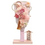 人形の久月 9号 つまみ羽子板 板立飾り 白ピンク 16400-1 正月飾り/女の子/女児/お祝い/節句/コンパクト/初正月/東京 久月作