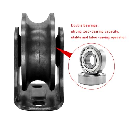 carrucole per funi metalliche, Puleggia con scanalatura a U a doppio cuscinetto for fune metallica e porte scorrevoli, dimensioni multiple(98mm)