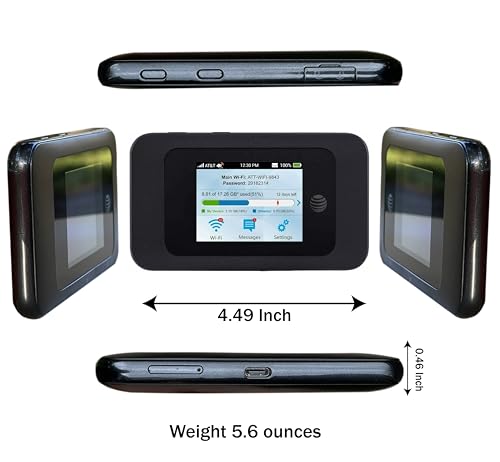 AT&T Wireless ZTE Velocity 2 MF985 Unlocked | 4G Mobile WiFi Hotspot | LTE Cat13 Speed Up to 600 Mbps | Usage Up to 12 Hours | Portable Travel Router | EVDO-Link Bundle Includes AT&T Sim Card