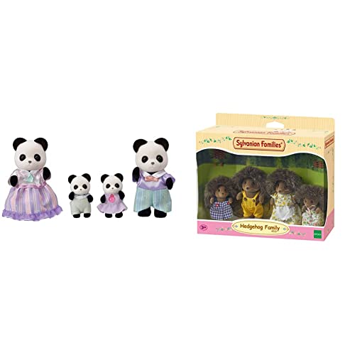 Image of Sylvanian Families Pookie Panda Family & Hedgehog Family