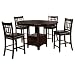 Coaster Home Furnishings Lavon 5-Piece Storage Counter Table Dining Set Espresso and Black