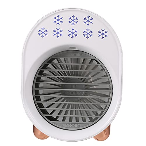 Flytise Enfriador de Aire Personal Mini Enfriador de Espacio de 500 ml Ventilador de Aire Acondicionado de Escritorio con 3 velocidades de Viento Ventilador de enfriamiento silencioso de Aire