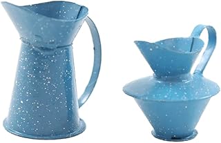 Melody Jane Dollhouse Blue Spatterware Serving Ewer Pitcher Wine Jugs Kitchen Accessory