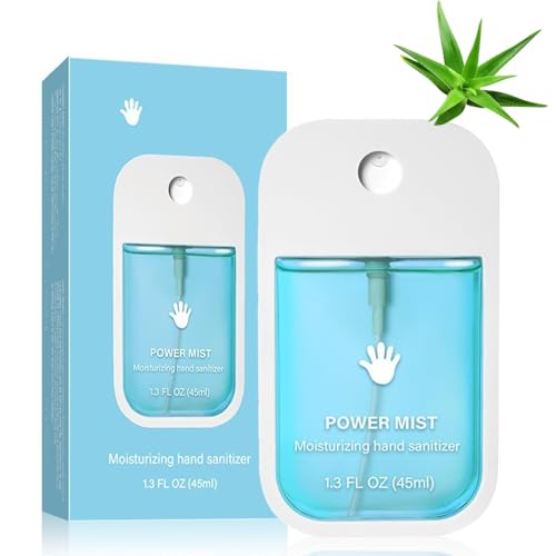 LBOYLOVE Power Mist Hydrating Hand Sanitizer Spray for Adults and Kids Portable Hand Sanitizer Spray Travel Size Ha/nd Saniti/ser Mini500-Sprays Each Multi-Flavor (Aloe)