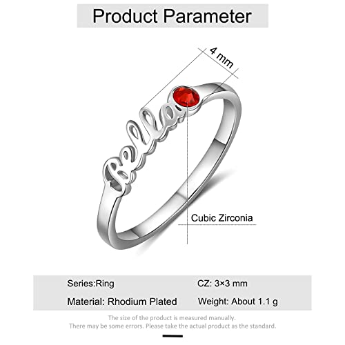 Lanm Custom Name Rings For Women Mothers Ring With Birthstones Personalized Promise Rings For Her Gift For Women Girls Sister Rings #TOP3