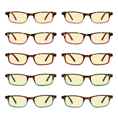 Image of Eyekepper 3 Pack Reading Glasses Blue Light Blocking Computer Eyeglasses Yellow Tinted Filter Lens