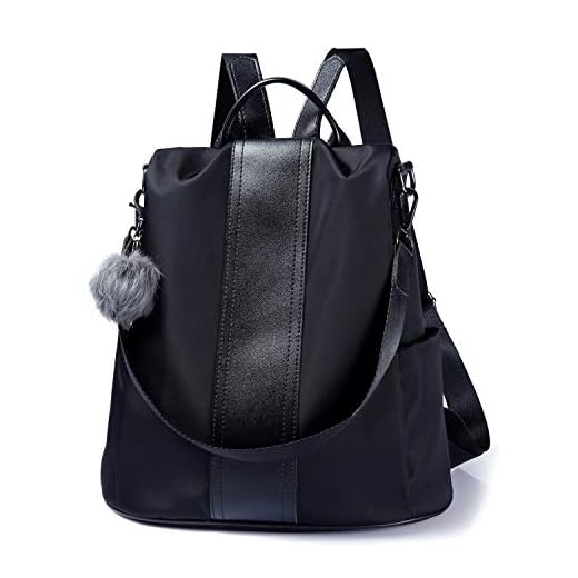 PINCNEL Women Backpack Purse Waterproof Nylon Anti-theft Rucksack Lightweight Shoulder Bag