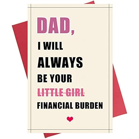Funny Father's Card form Daughter, I Will Always Be Your Little Girl, Fun Card for Dad Daddy Cover