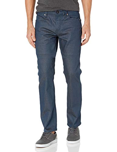 Volcom Men's Solver Denim Jean, Raw Beige Indigo, 28Wx30L