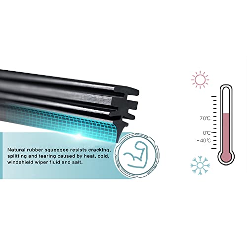 Image of MOTIUM Windshield Wiper Blades 26 inch+24 inch, All-Season, Set of 2 | OEM Quality, Easy Installation, Streak Free