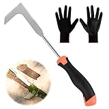 BokingOne Patio Crack Weeder Tool with Ergonomic Handle – Stainless Steel Weed Puller for Patio Sidewalk Driveway Cracks | Rust Resistant Dual-Material Gardening Tool