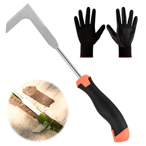 BokingOne Patio Crack Weeder Tool with Ergonomic Handle – Stainless