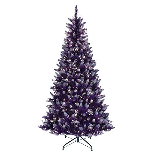 Puleo International Pre-Lit Fashion Purple Artificial Christmas Tree