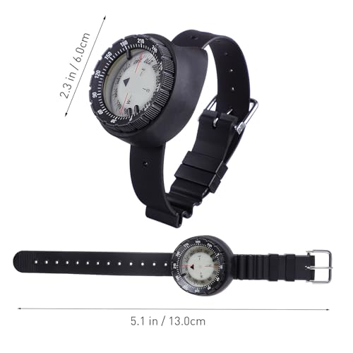Brújula de pulsera impermeable UKCOCO con luz nocturna miniatura 2