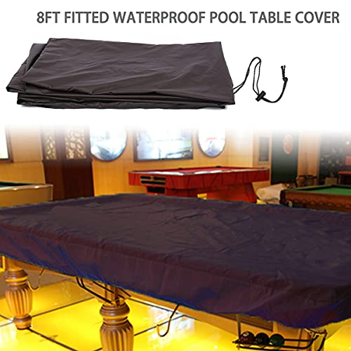 Housse de table de billard 8 pieds noire rectangulaire imperméable - 2