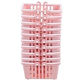 FAVOMOTO 10pcs Pink Mini Shopping Basket Storage Hand Basket for Pretend Play Supermarket Accessory