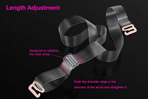 Dreetino Clear Bra Straps, 3-Pairs Invisible Non-Slip Adjustable Bra Straps For Strapless Bra(12Mm) #TOP3