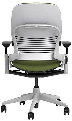 Image of Steelcase Leap Chair with Platinum Base & Hard Floor Caster, Ivy