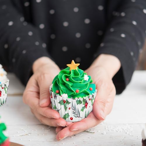 Forros de Navidad para magdalenas: envoltorios de acebo para tus postres de vacaciones 6