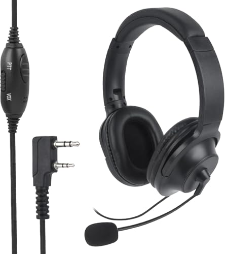 Image of Overhead Headphone PTT VOX Boom Mic Microphone Wired Headset 2 Pin K-Plug for Baofeng UV-5R UV-82 AR-152 BF-F8HP BF-888S Retevis