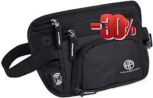 RFID Money Belt & Fanny Pack – Passport Holder, Hidden Travel Belt, Waist Wallet by The Hagen Pack