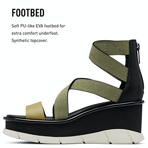 Sorel Women's Joanie Iii Sport Strap Sandals - Olive Shade, Black - Size 9 #TOP2