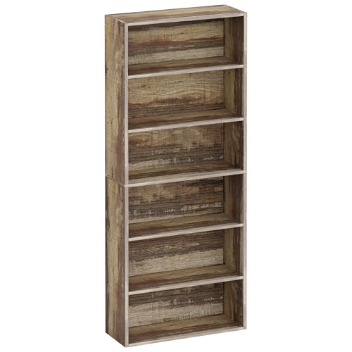 Image of IRONCK Bookshelves and Bookcases Floor Standing 6 Tiers Display Storage Shelves 70 in Tall Bookcase Home Decor Furniture for Home Office, Living Room, Bed Room