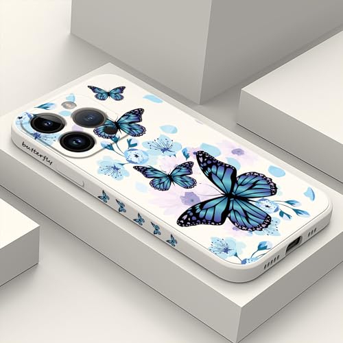 Coque antichoc iPhone 14 Pro souple avec motif papillon aurore