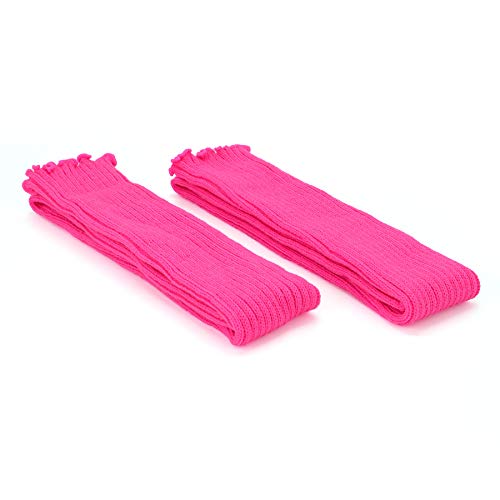Zando Thigh High Socks For Women Leg Warmers 80S Neon Ribbed Knit Leg Warmer Plus Size Fall Winter Foot Warmer Rose Extra Long #TOP2