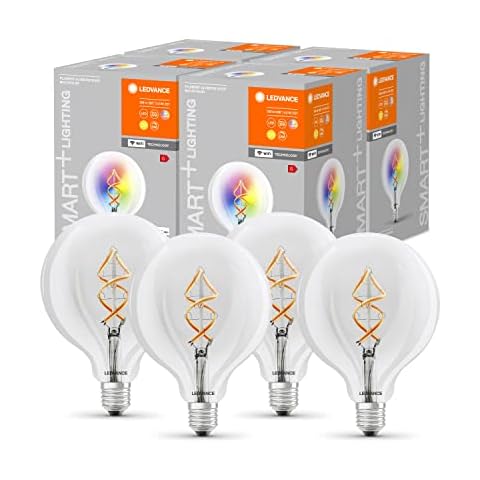 Paquete de 4 LEDVANCE Lámparas LED inteligentes WiFi controlables con App, Alexa y Google Cover