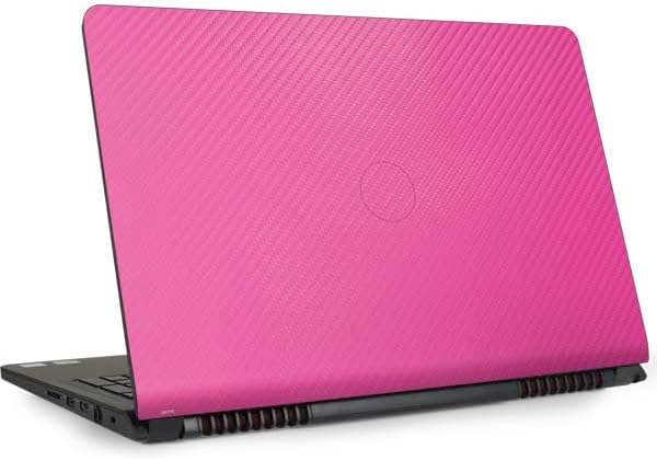 Skinit Decal Laptop Skin Compatible with Inspiron 15 3000 Series (2014) - Officially Licensed Pink Carbon Fiber Specialty Texture Material Design