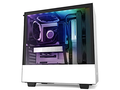 Image of NZXT H510i - Compact ATX PC Gaming Case - RGB LED & Smart Fan Control - Tempered Glass - Matte White
