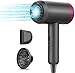 Produktbild Föhn Haartrockner Ionen mit Diffusor Profi 1800 Watt mit 3 Temperaturstufen und Stufenlose Gebläse mit 2 Aufsatzteile zum Glätten und Locken für Kinder Damen Familie Reise Salon