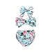 Cute Baby Girls 2Pcs Bikini Bathing Swimsuit Halter Tube Top+Floral Bottom Summer Sunsuit (Floral, 6-12Months)