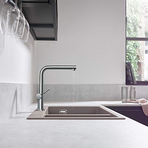 hansgrohe Talis M54 - Küchenarmatur, 1 Stahlart, Wasserhahn Küche mit Auslaufhöhe 270 mm, Mischbatterie Küche 360° schwenkbar, Chrom - Image 3