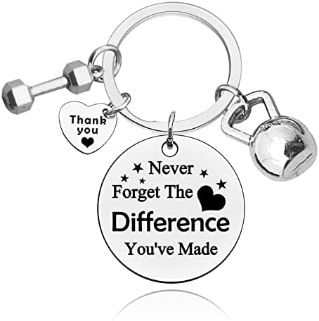 Baipilu Fitness Gifts Keychain Fitness Trainer Instructor Personal Trainer Appreciation Present Thank You Jewelry Gift Workout Keychain Gym Coach Leaving Going Away Farewell Retirement Present