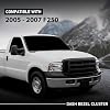 G-PLUS Dash Bezel Dashboard Surround Trim Panel Compatible with Ford F250 F350 Super Duty 2005 2006 2007 Black Dash Cover