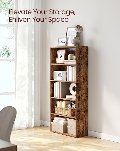 image for VASAGLE CUSTOS Collection - Bookshelf, 5-Tier Bookcase, Book Shelf, Op
