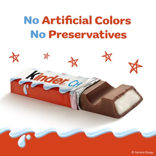Kinder Chocolate, Halloween Candy, Individually Wrapped Chocolate Candy | Halloween gifts, 20 individually wrapped chocolate bars with creamy milky filling, no artificial colors or preservatives - image 7