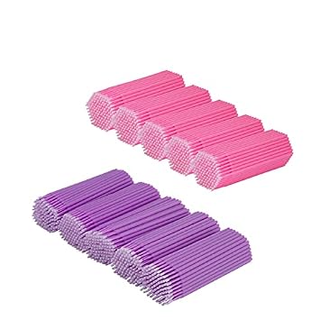 مسحات صغيرة يمكن التخلص منها من Cuttte 100PCS لتمديد الرموش ، مسحات الرموش الصغيرة لتطبيق الماكياج